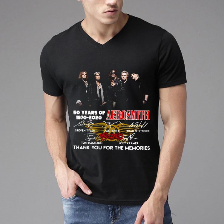 50 Years Of 1970 2020 Aerosmith Thank You For The Memories Signatures Shirt