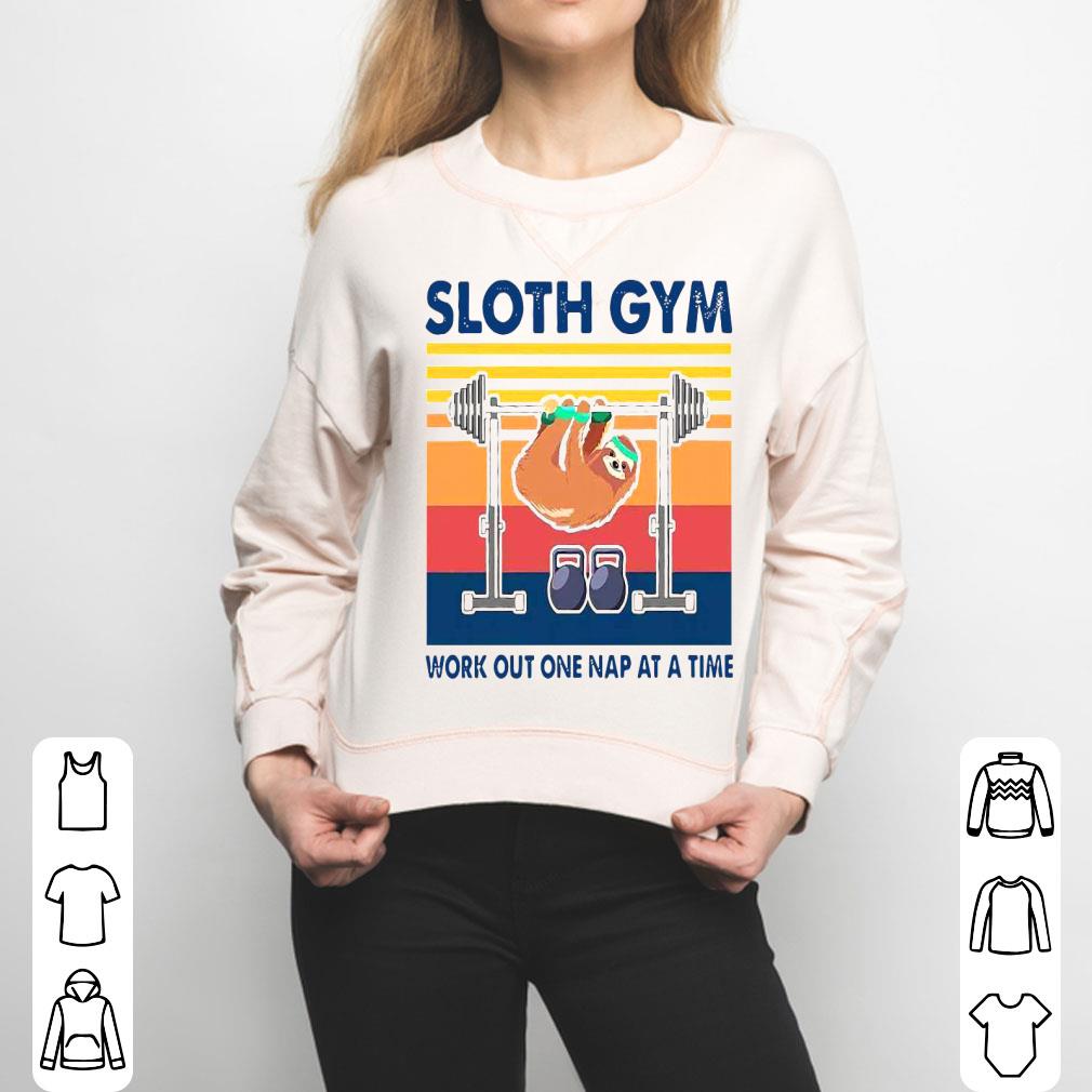 Sloth Gym Work Out One Nap At A Time Vintage Shirt