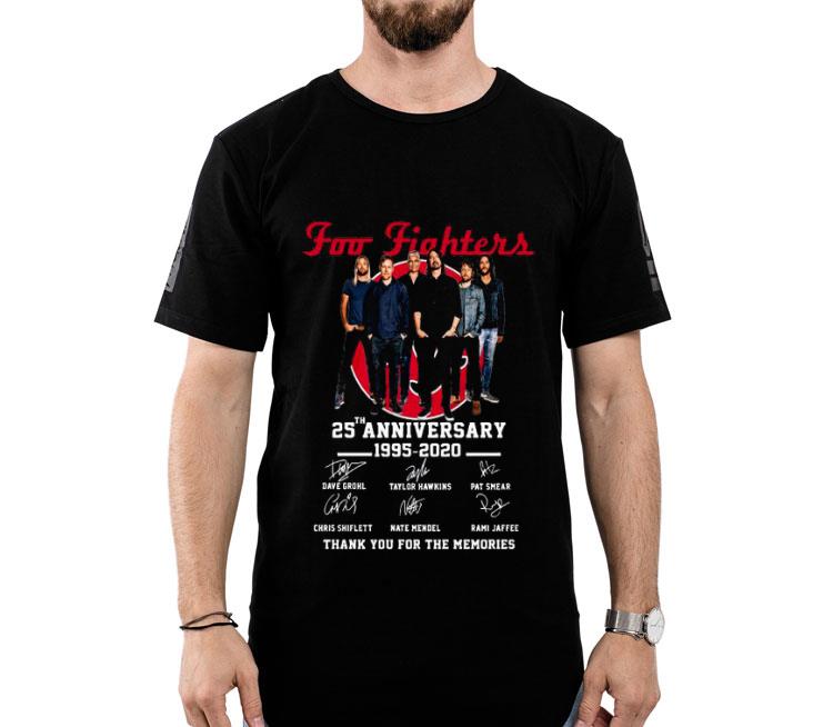 Foo Fighters 25th Anniversary 1995 2020 Thank You For The Memories Signatures Shirt