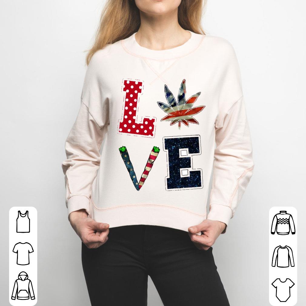 Love Weed American Flag Shirt