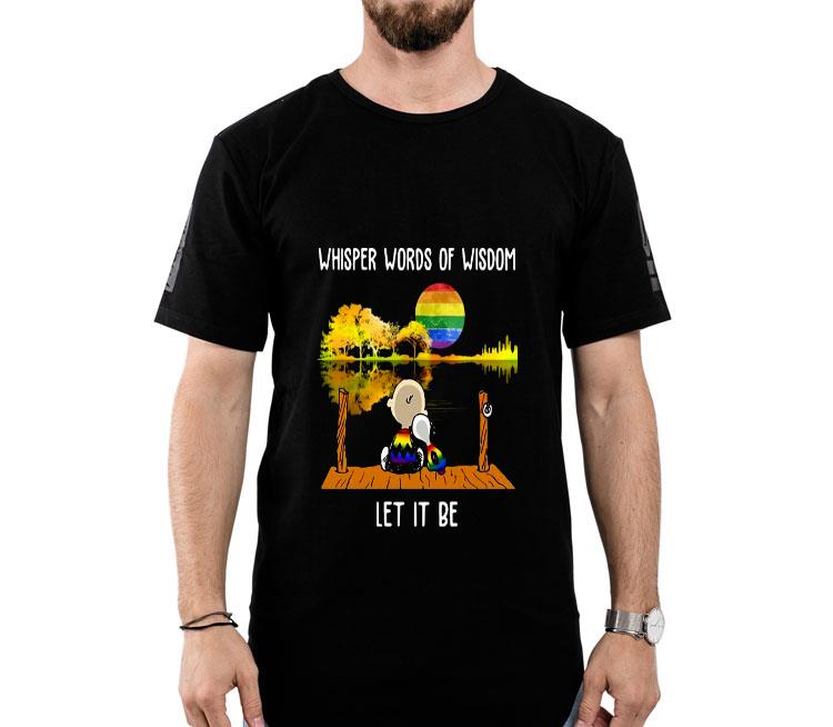 LGBT Charlie Brown And Snoopy Whisper Words Of Wisdom Let It Be Shirt