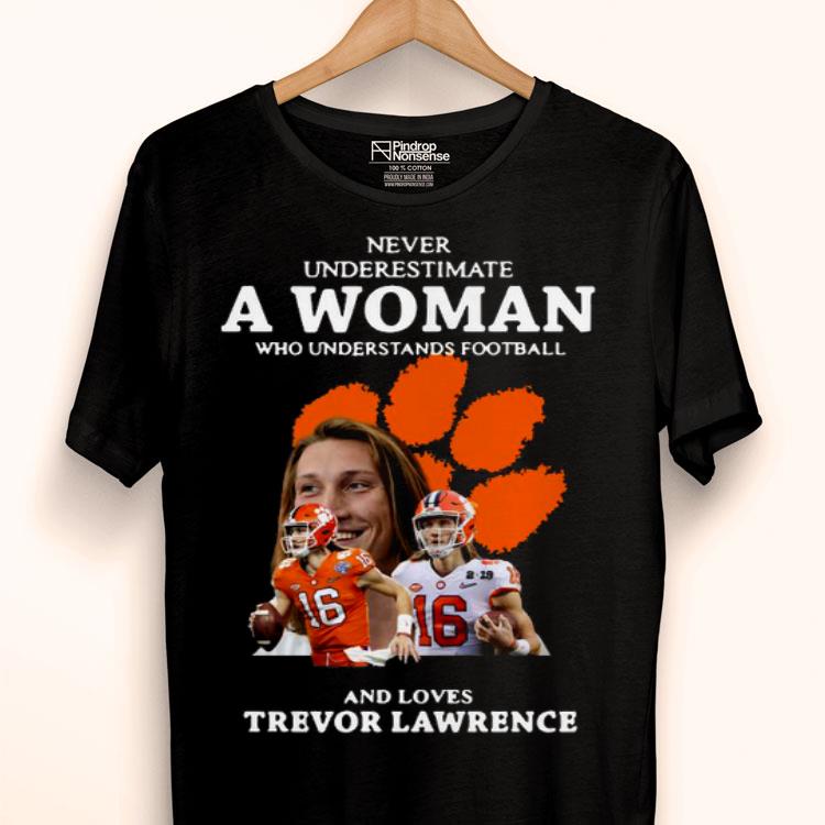 Never Underestimate A Woman Who Loves Trevor Lawrence Shirt