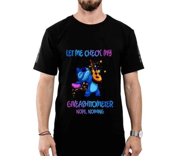 Let Me Check My Giveashitometer Nope Nothing Guitarist Stitch Shirt
