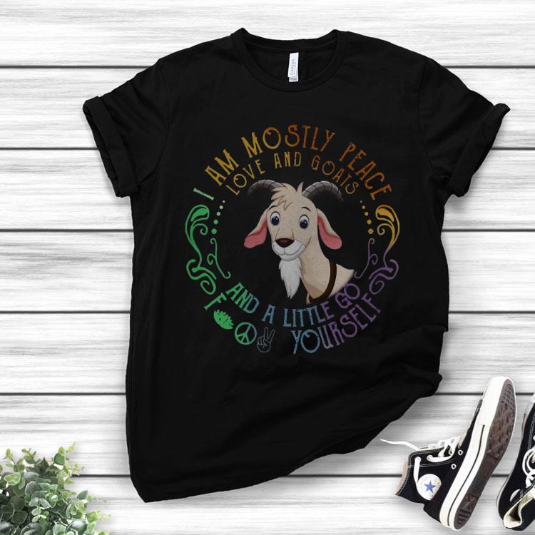 Tiger I Am Mostly Peace Love And Goats And A Little Go Fuck Yourself Shirt