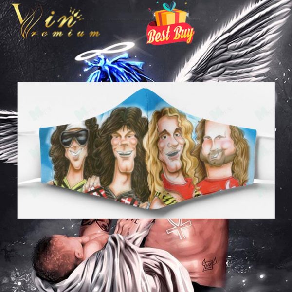 Van Halen Band Cartoon face mask