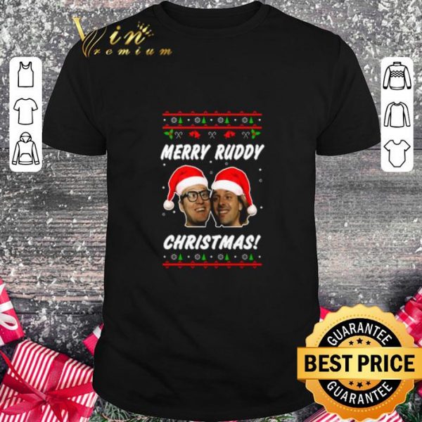 Awesome Merry Ruddy Christmas Bottom Richie & Eddie Hitler Ugly shirt