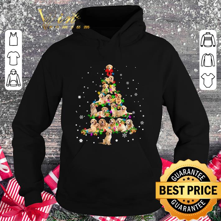 3c6fa30e funny golden retriever light tree christmas shirt 4 - Funny Golden Retriever Light Tree Christmas shirt