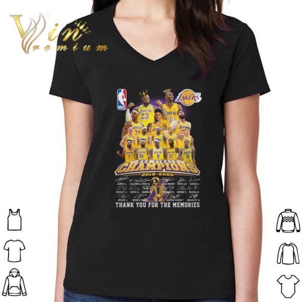 Original Kobe Bryant Los Angeles Lakers NBA Finals Champions 2019-2020 signatures shirt