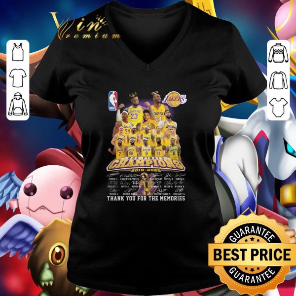 Original Kobe Bryant Los Angeles Lakers NBA Finals Champions 2019-2020 signatures shirt