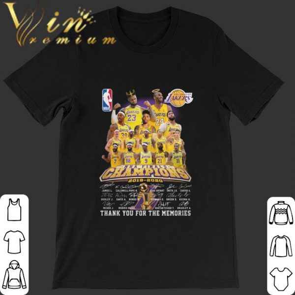 Original Kobe Bryant Los Angeles Lakers NBA Finals Champions 2019-2020 signatures shirt