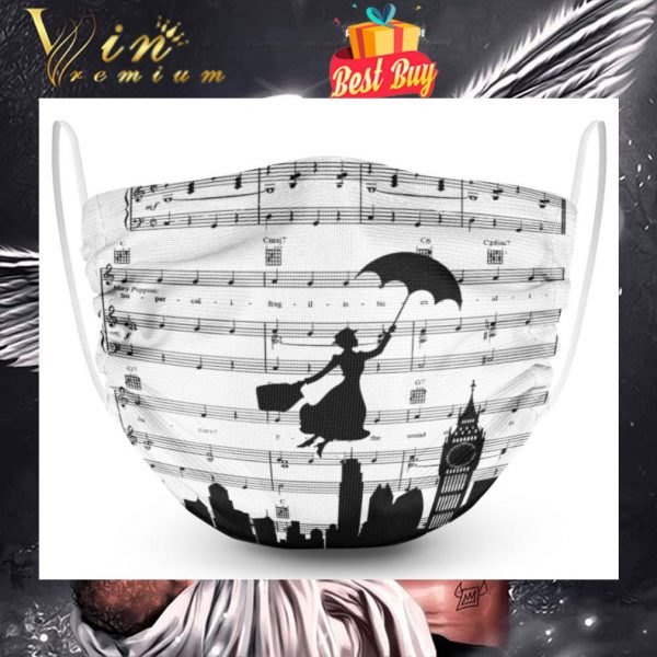 Mary Poppins Music Note Face Mask