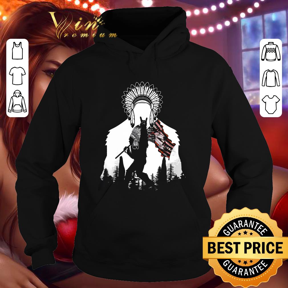 Native Bigfoot hold Native American flag shirt d70b2a0d native bigfoot hold native american flag shirt 4 - Native Bigfoot hold Native American flag shirt