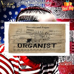 Bach Toccata and Fugue Organist face mask 1