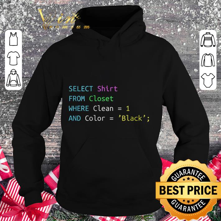 dc29fac6 awesome sql select shirt from closet where clean 1 and color black shirt 4 - Awesome SQL select shirt from closet where clean 1 and color black shirt