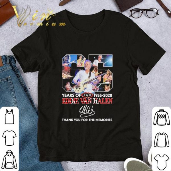 Premium Thank you Eddie Van Halen 65 Years of 1955-2020 signature shirt
