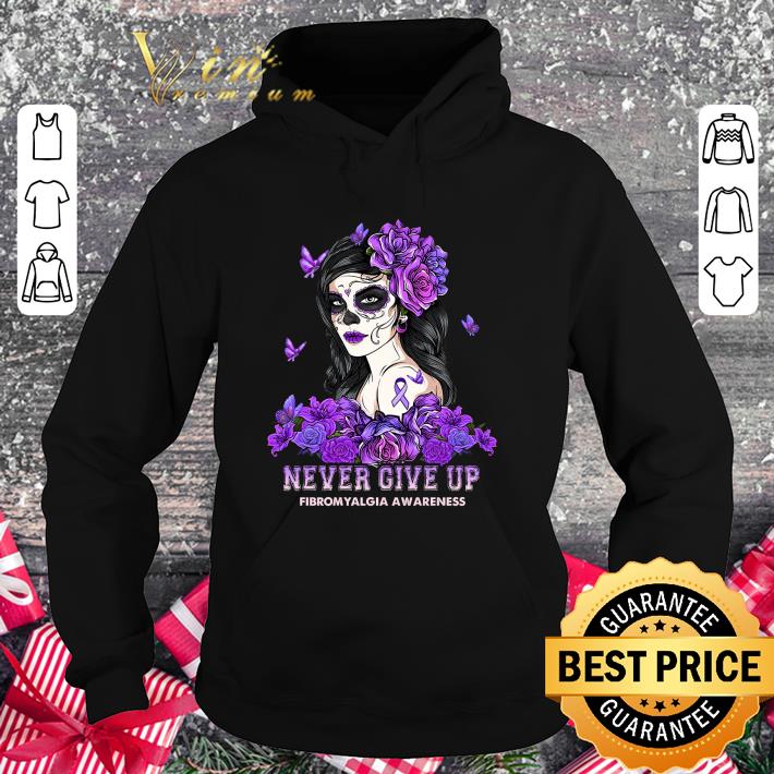 e69312f6 official tattoo girl never give up fibromyalgia awareness shirt 4 - Official Tattoo Girl Never Give Up Fibromyalgia Awareness shirt