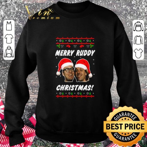 Awesome Merry Ruddy Christmas Bottom Richie & Eddie Hitler Ugly shirt