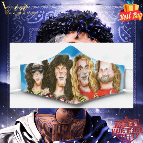 Van Halen Band Cartoon face mask