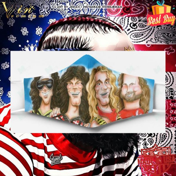 Van Halen Band Cartoon face mask