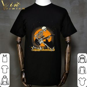 Skeleton playing guitar halloween shirt 1