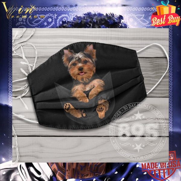 Yorkshire Terrier In Pocket Face Mask