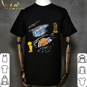 Inside Me Los Angeles Dodgers and Los Angeles Lakers Torn shirt 1