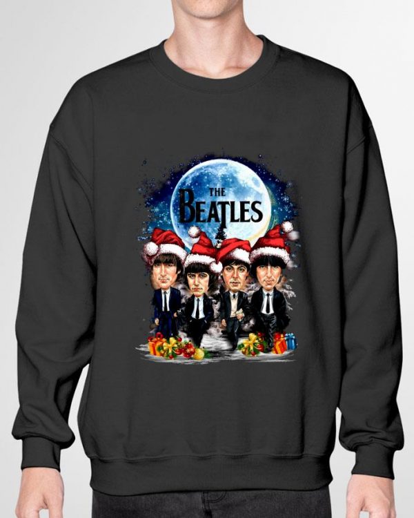 Hot Santa The Beatles Band Member Moon Christmas shirt