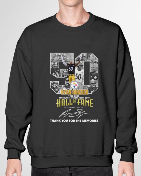 Awesome Ryan Shazier 1992-2020 Pittsburgh Steelers 2014-2019 Hall Of Fame shirt