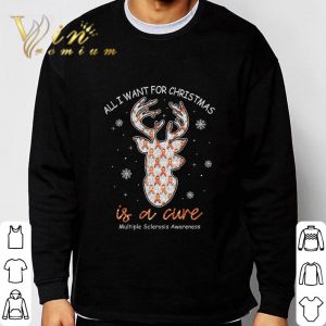 All I Want For Christmas is a cure Multiple Sclerosis Awareness shirt 2
