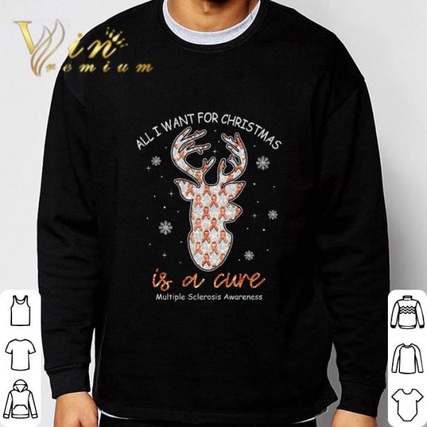 All I Want For Christmas is a cure Multiple Sclerosis Awareness shirt
