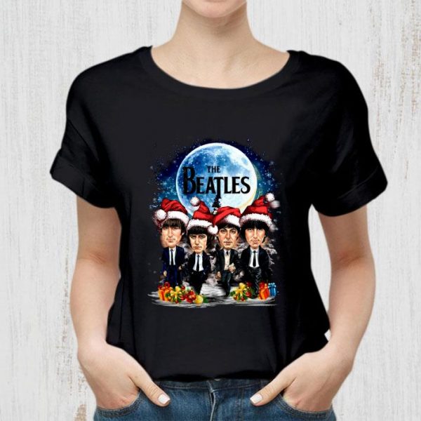 Hot Santa The Beatles Band Member Moon Christmas shirt