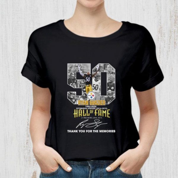 Awesome Ryan Shazier 1992-2020 Pittsburgh Steelers 2014-2019 Hall Of Fame shirt