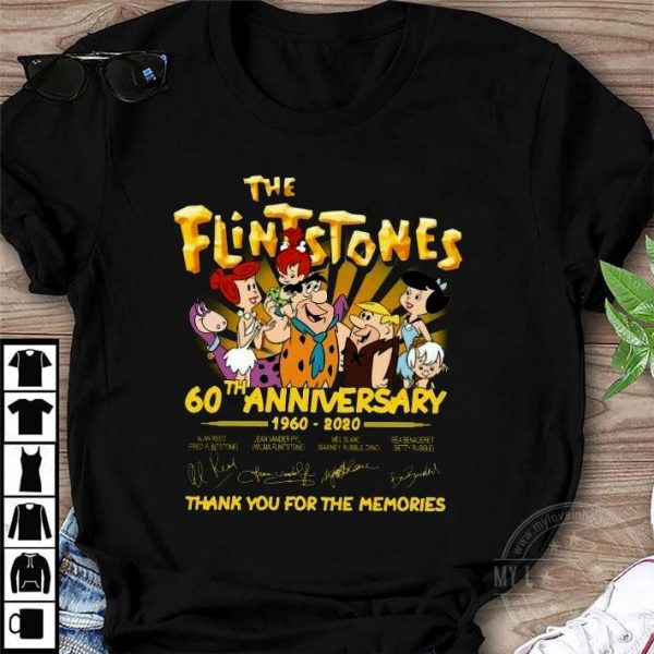Official Thank You The Flintstones 60th Anniversary 1960-2020 Signatures shirt