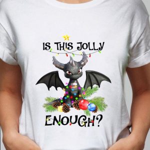 Funny Christmas Dragon Is This Jolly Enough shirt 1