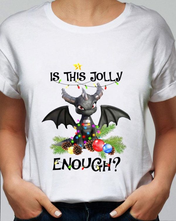 Funny Christmas Dragon Is This Jolly Enough shirt