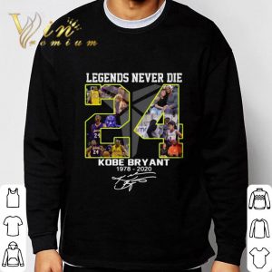 Legends Never Die 24 Kobe Bryant 1978-2020 Black Mamba Lakers Signature shirt 2
