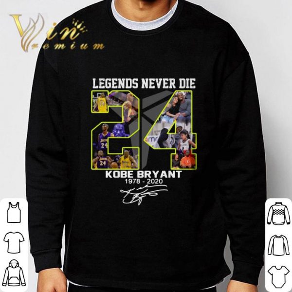 Legends Never Die 24 Kobe Bryant 1978-2020 Black Mamba Lakers Signature shirt