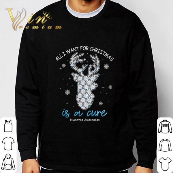 All I Want For Christmas Is A Cure Diabetes Awareness shirt
