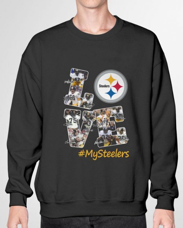 Awesome Logo Pittsburgh Steelers Love mysteelers signatures shirt