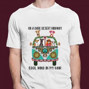 Awesome Hippie Bus Greyhound On A Dark Desert Cool Wind In My Hair shirt 2