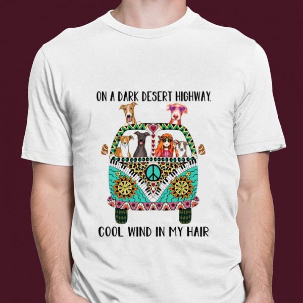 Awesome Hippie Bus Greyhound On A Dark Desert Cool Wind In My Hair shirt