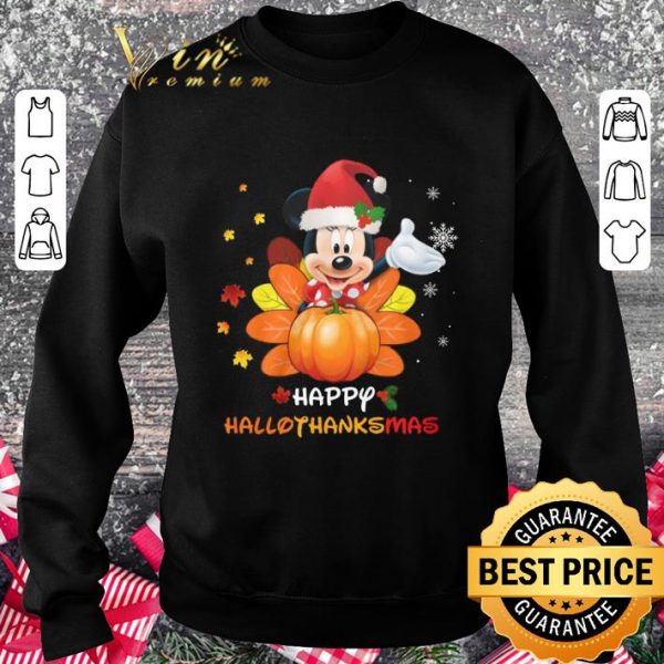 Awesome Santa Mickey Mouse Happy Hallothanksmas shirt