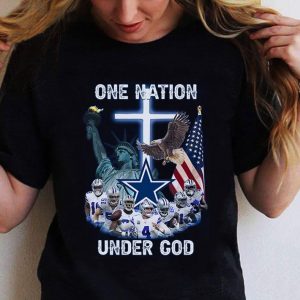 Awesome Dallas Cowboys NFL One Nation Under God Statue Of Liberty shirt 1