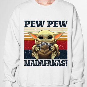 Awesome Mandalorian Baby Yoda Pew Pew Madafakas Vintage shirt 2