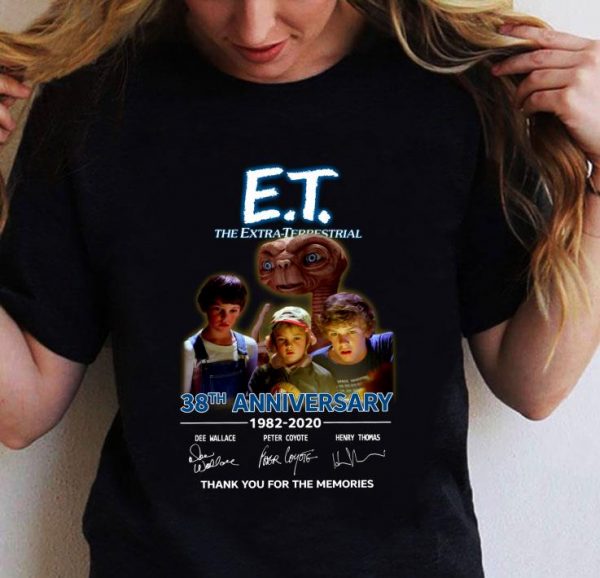 Awesome E.T. the Extra-Terrestrial 38th anniversary 1982-2020 signatures shirt