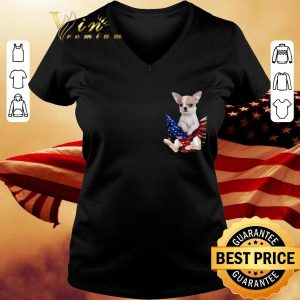 Awesome Chihuahua in tiny pocket American flag shirt 2