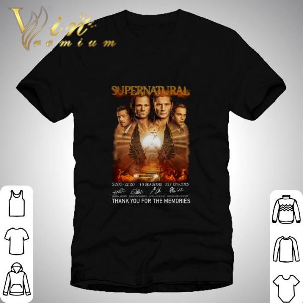 Thank You Supernatural 2005-2020 15 Seasons 327 Episodes Signatures shirt