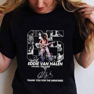 Awesome 65 Eddie Van Halen 1955-2020 Logo signature shirt 1