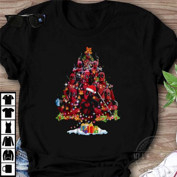 Awesome Marvel Deadpool Christmas Tree shirt