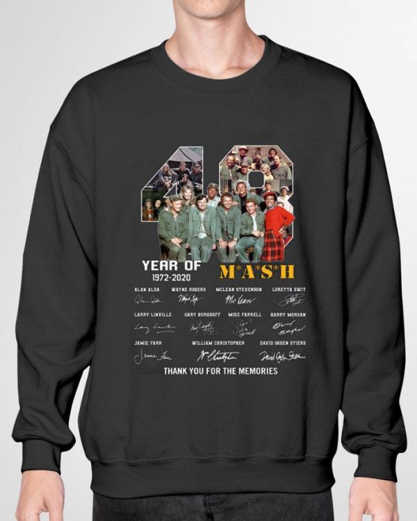 Awesome Signatures 48 years of MASH 1972-2020 thank you for the memories shirt